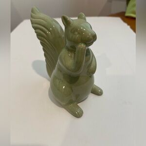 Charming Green Squirrel Figurine